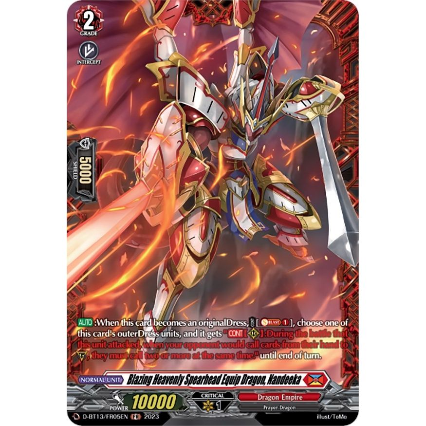 Image for Blazing Heavenly Spearhead Equip Dragon, Nandeeka (FR) (D-BT13/FR05EN) (D-BT13) - Cardfight Vanguard