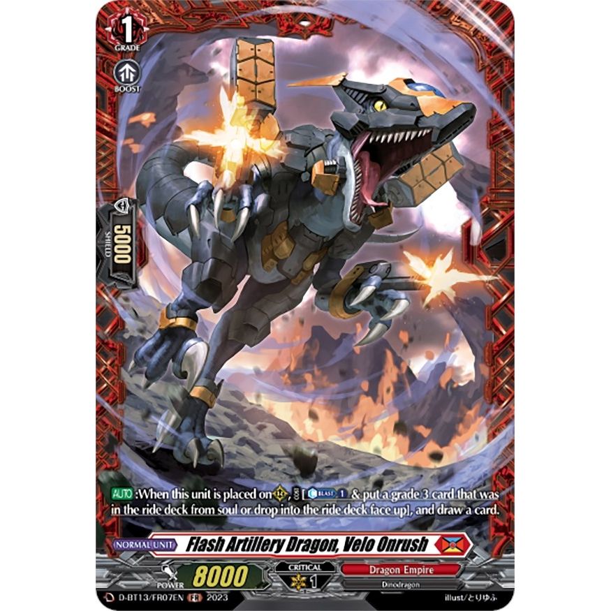 Image for Flash Artillery Dragon, Velo Onrush (FR) (D-BT13/FR07EN) (D-BT13) - Cardfight Vanguard