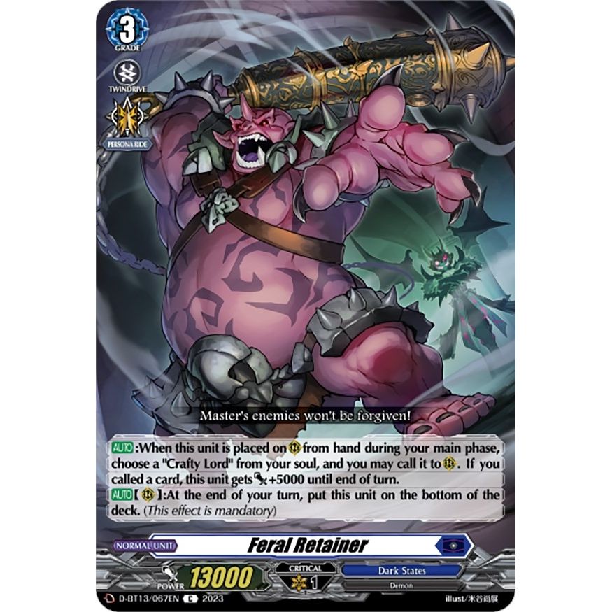 Image for Feral Retainer (D-BT13/067EN) (D-BT13) - Cardfight Vanguard