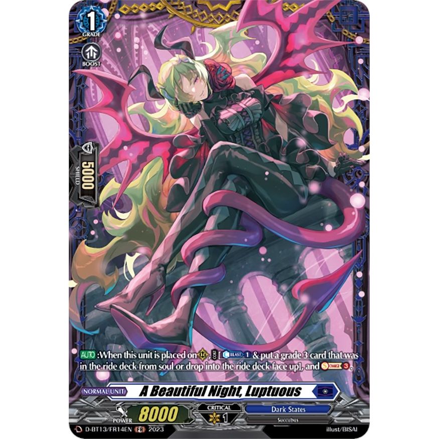 Image for A Beautiful Night, Luptuous (FR) (D-BT13/FR14EN) (D-BT13) - Cardfight Vanguard