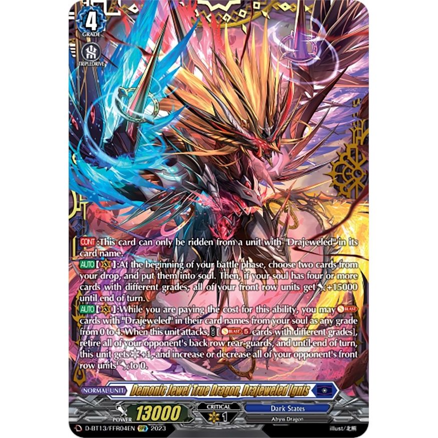 Image for Demonic Jewel True Dragon, Drajeweled Ignis (FFR) (D-BT13/FRR04EN) (D-BT13) - Cardfight Vanguard