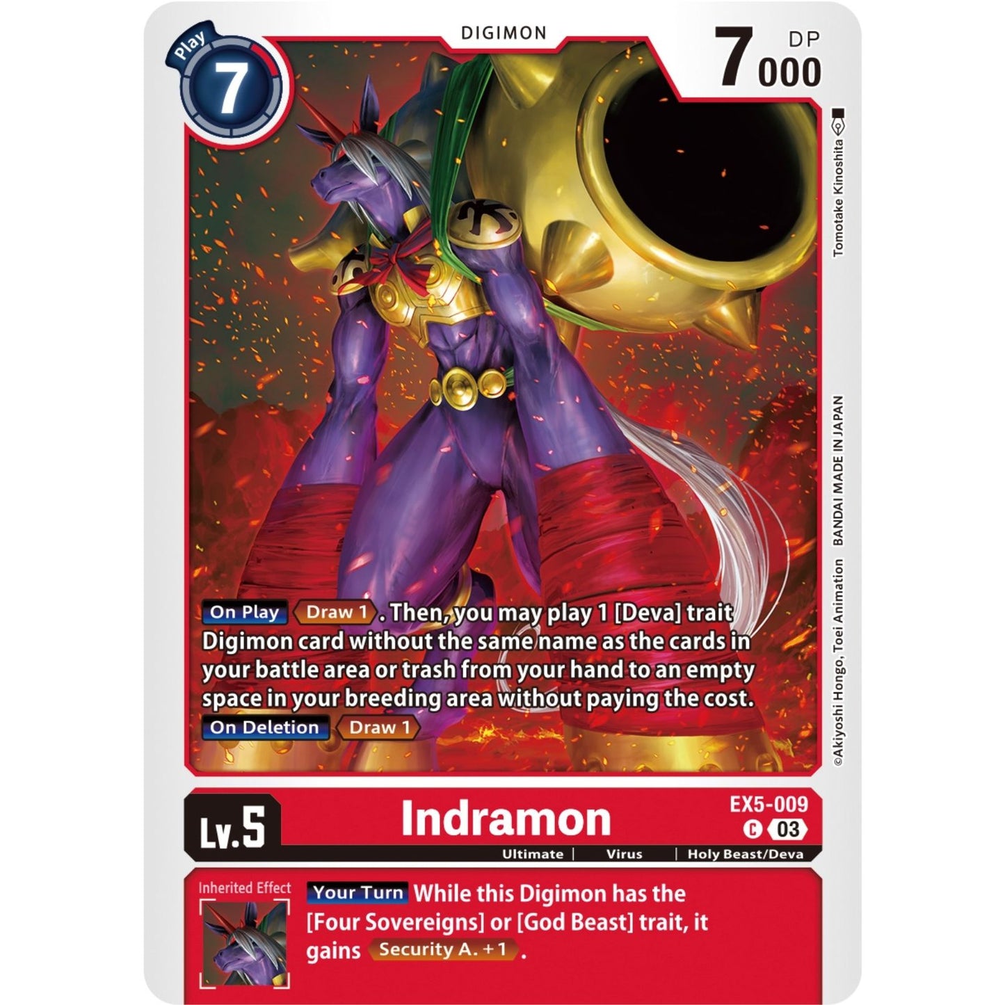 Image for Indramon (EX5-009 C) (EX05) - Digimon Card Game