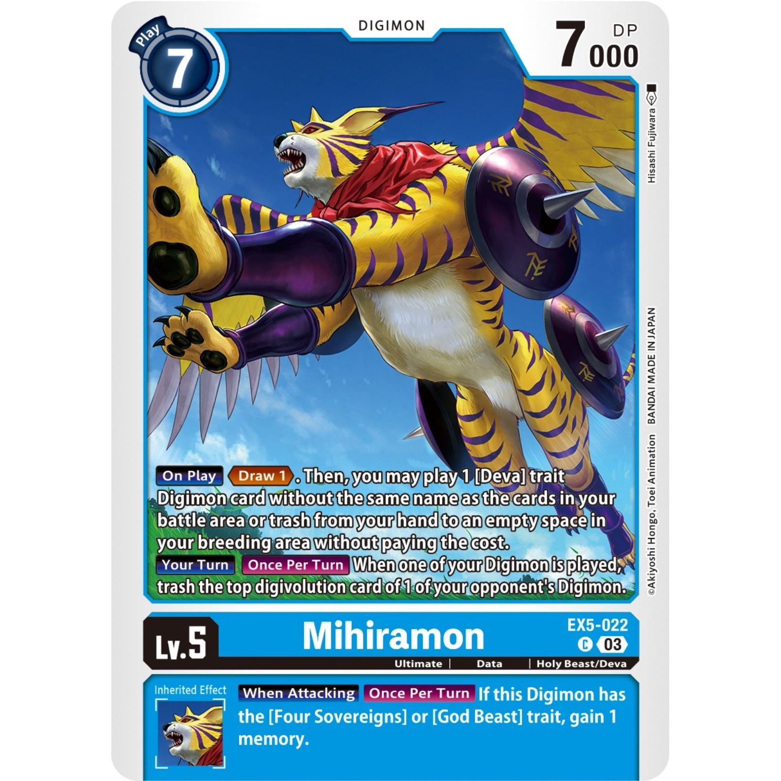 Image for Mihiramon (EX5-022 C) (EX05) - Digimon Card Game