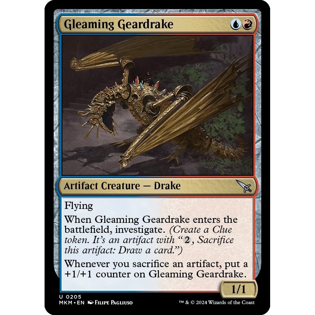 Image for Gleaming Geardrake (205) (MKM) - Magic: The Gathering