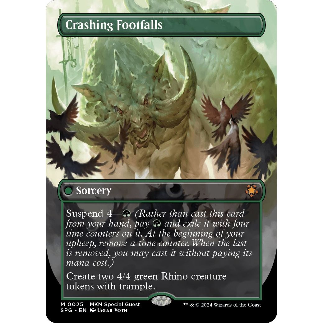 Image for Crashing Footfalls (Borderless) (25) (SPG) - Magic: The Gathering