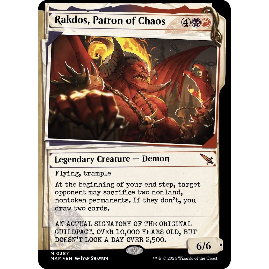 Image for Rakdos, Patron of Chaos (Showcase) (Invisible Ink) (387) (MKM) - Magic: The Gathering