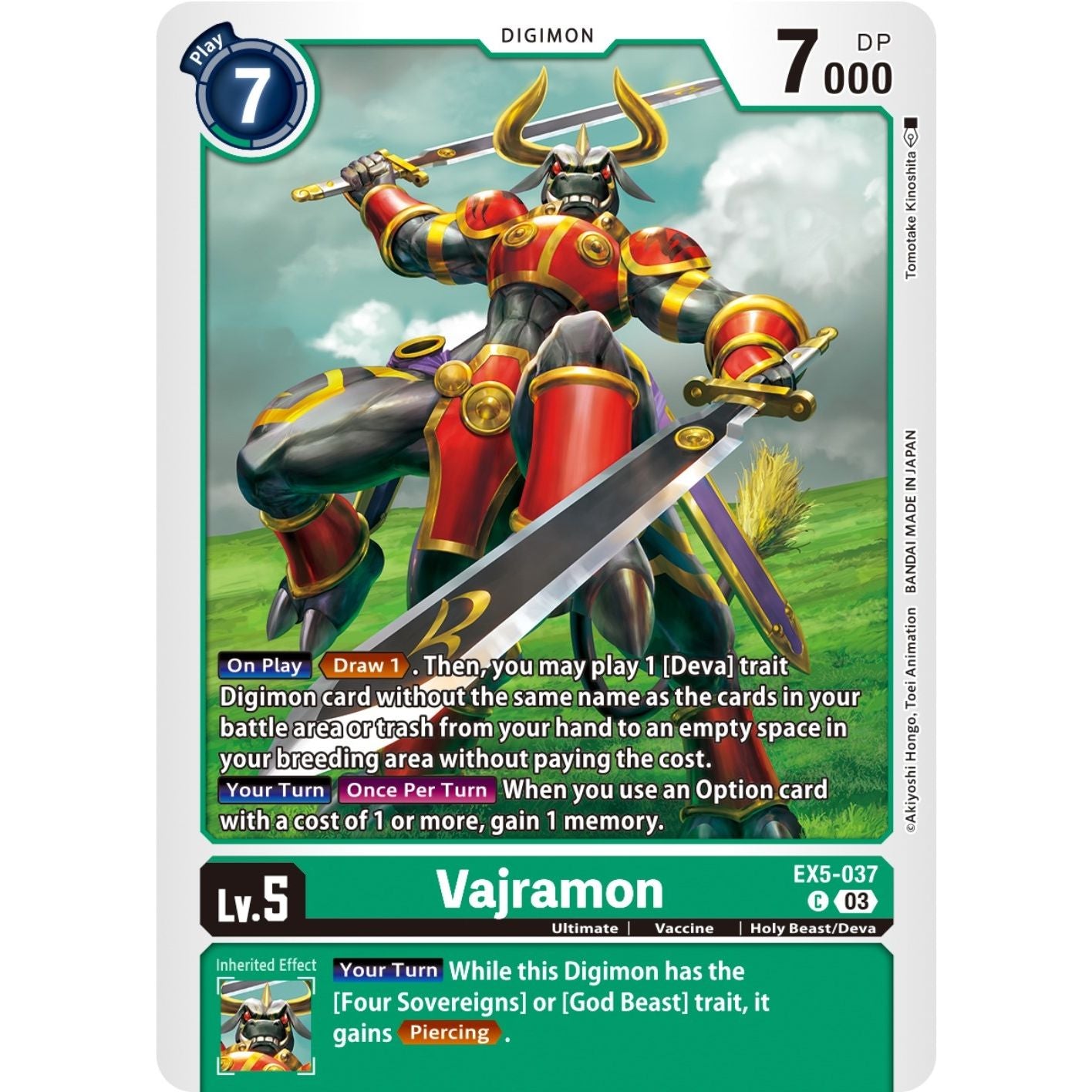 Image for Vajramon (EX5-037 C) (EX05) - Digimon Card Game