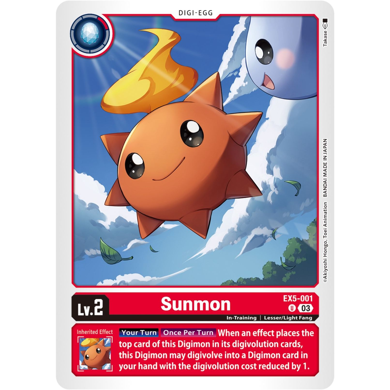 Image for Sunmon (EX5-001 U) (EX05) - Digimon Card Game