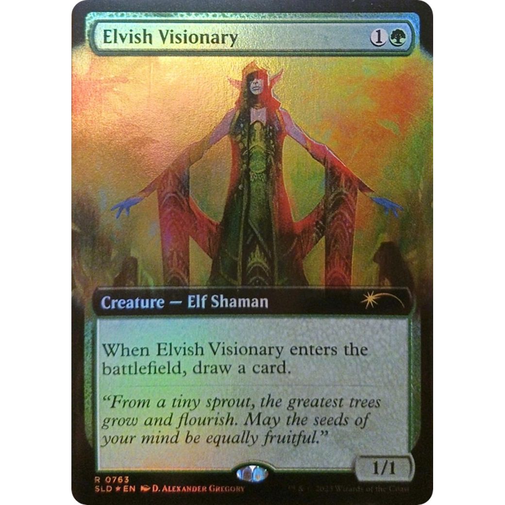 Image for Elvish Visionary (Extended Art) (763) (SLD) - Magic: The Gathering