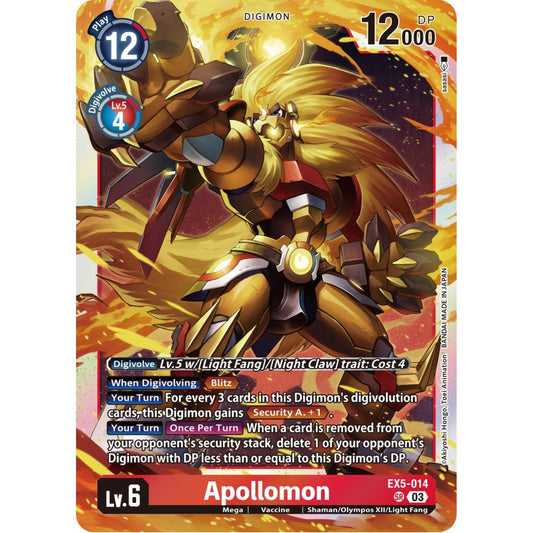 Image for Apollomon (EX5-014 SR) (EX05) - Digimon Card Game