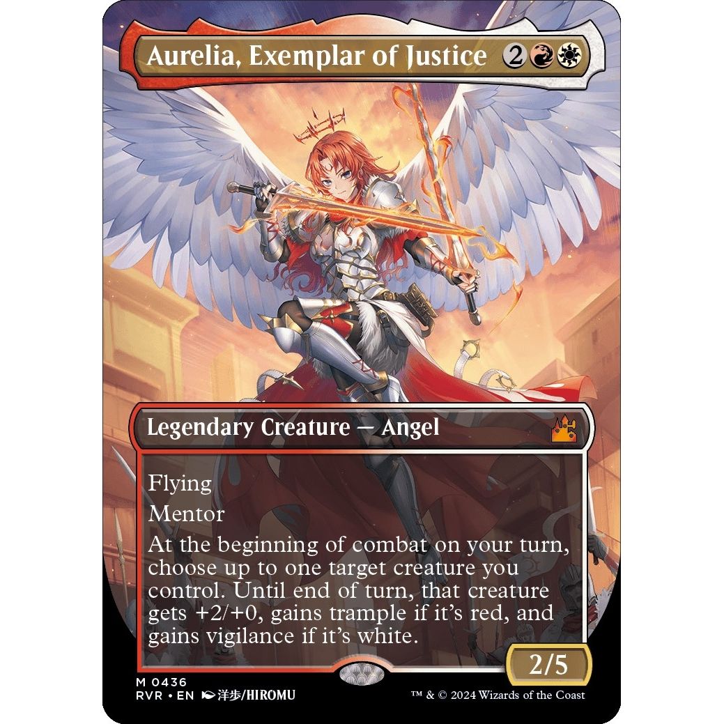 Image for Aurelia, Exemplar of Justice (Anime Borderless) (436) (RVR) - Magic: The Gathering