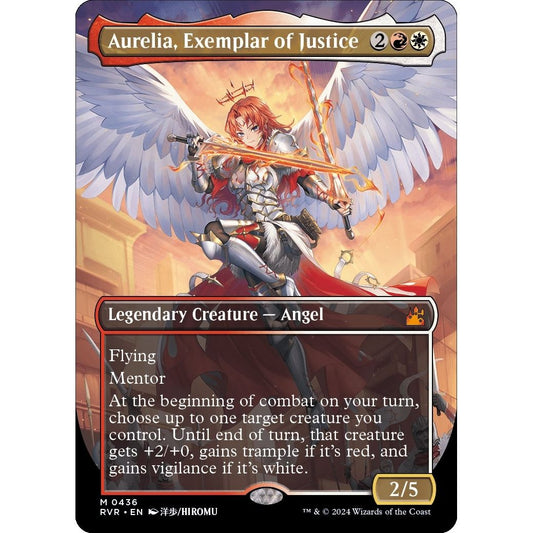 Image for Aurelia, Exemplar of Justice (Anime Borderless) (436) (RVR) - Magic: The Gathering