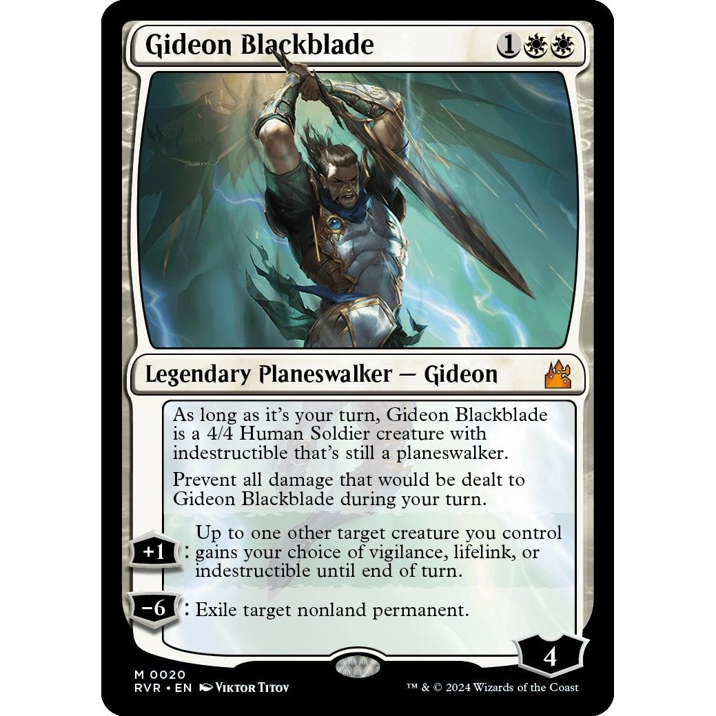 Image for Gideon Blackblade (20) (RVR) - Magic: The Gathering