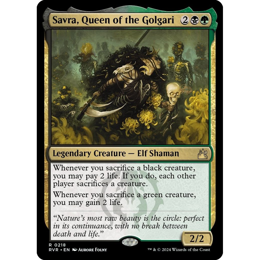 Image for Savra, Queen of the Golgari (218) (RVR) - Magic: The Gathering