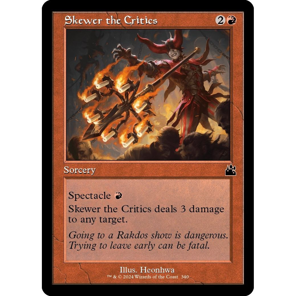 Image for Skewer the Critics (Retro Frame) (340) (RVR) - Magic: The Gathering
