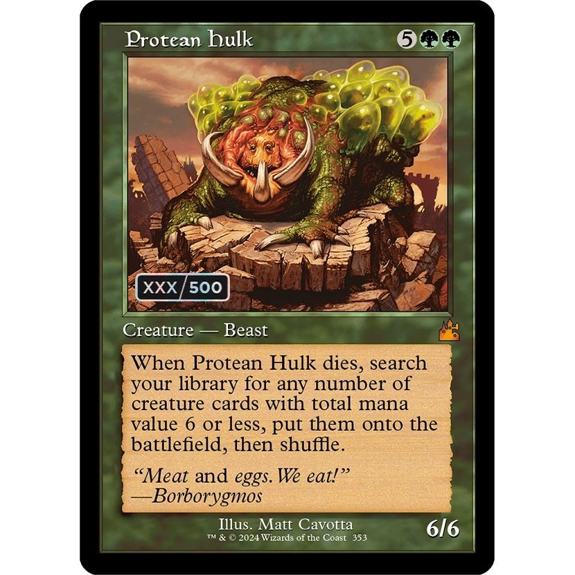 Image for Protean Hulk (Retro Frame) (Serial Numbered) (353) (RVR) - Magic: The Gathering