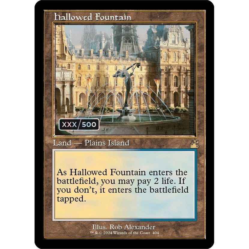 Image for Hallowed Fountain (Retro Frame) (Serial Numbered) (404) (RVR) - Magic: The Gathering