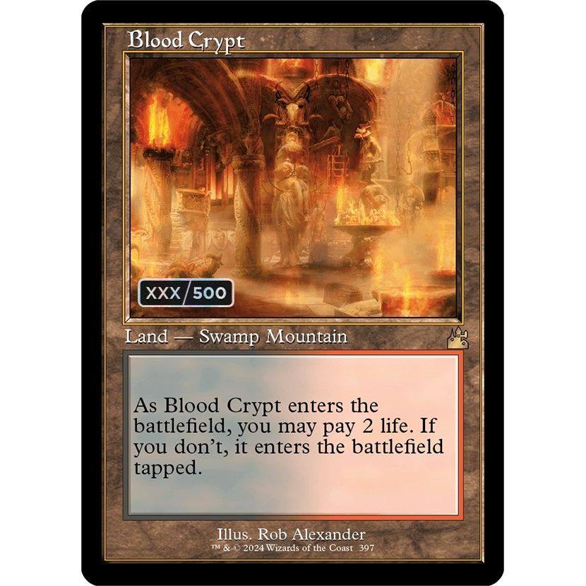 Image for Blood Crypt (Retro Frame) (Serial Numbered) (397) (RVR) - Magic: The Gathering