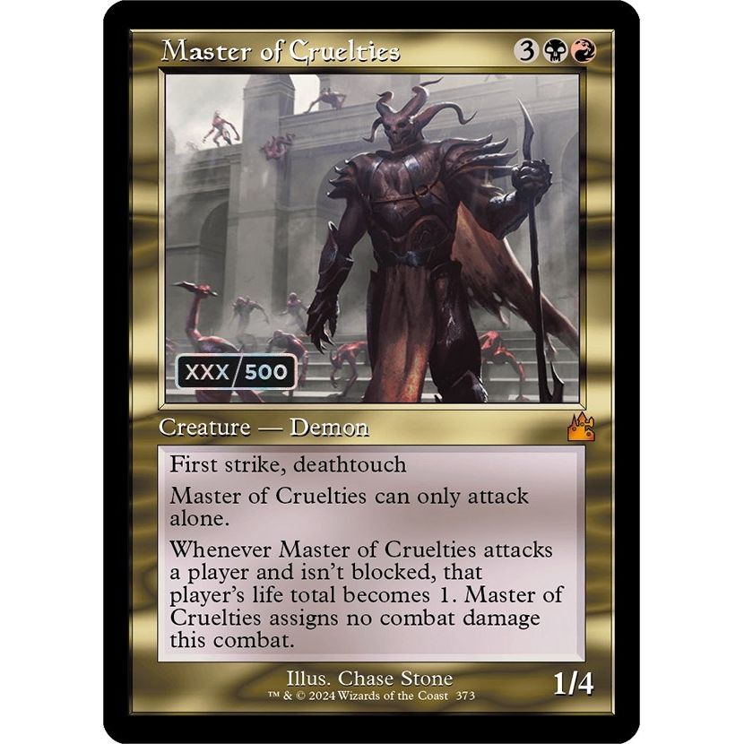 Image for Master of Cruelties (Retro Frame) (Serial Numbered) (373) (RVR) - Magic: The Gathering