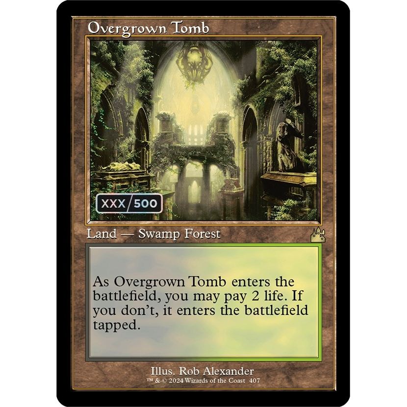 Image for Overgrown Tomb (Retro Frame) (Serial Numbered) (407) (RVR) - Magic: The Gathering