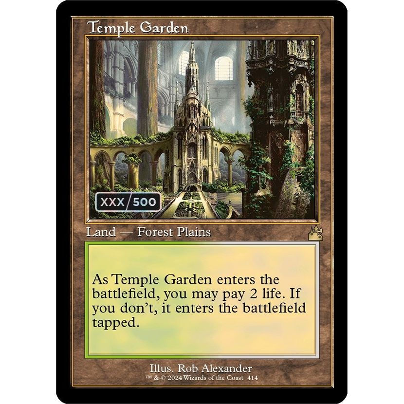Image for Temple Garden (Retro Frame) (Serial Numbered) (414) (RVR) - Magic: The Gathering