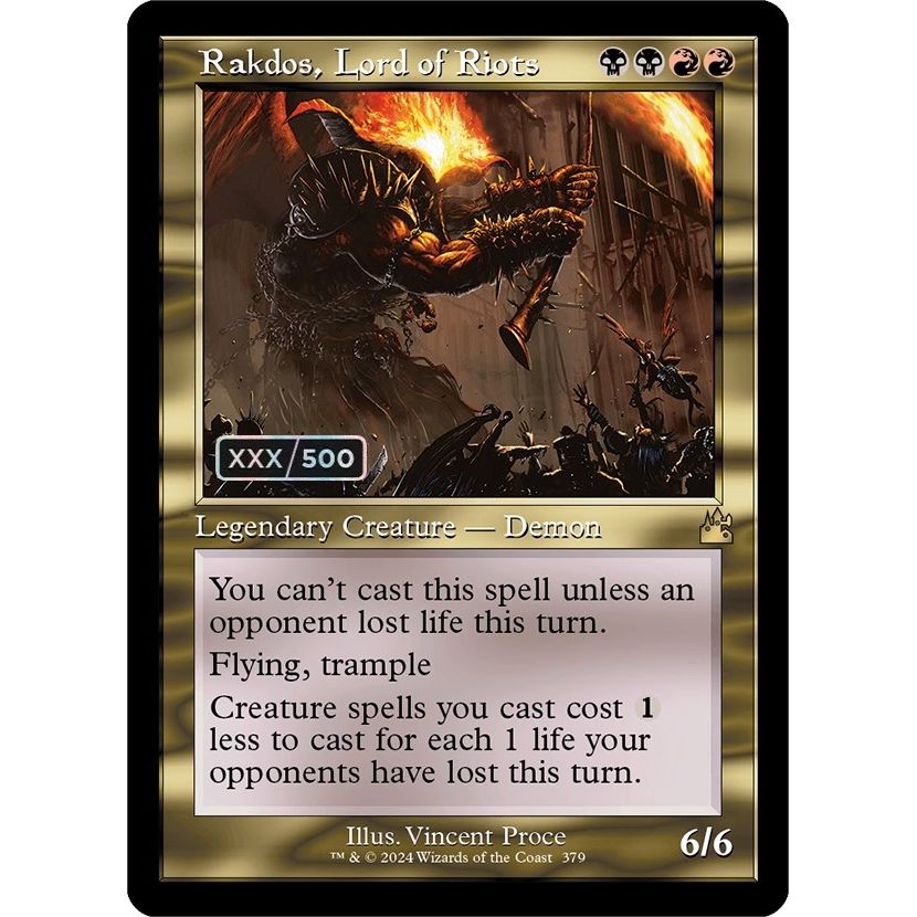 Image for Rakdos, Lord of Riots (Retro Frame) (Serial Numbered) (379) (RVR) - Magic: The Gathering