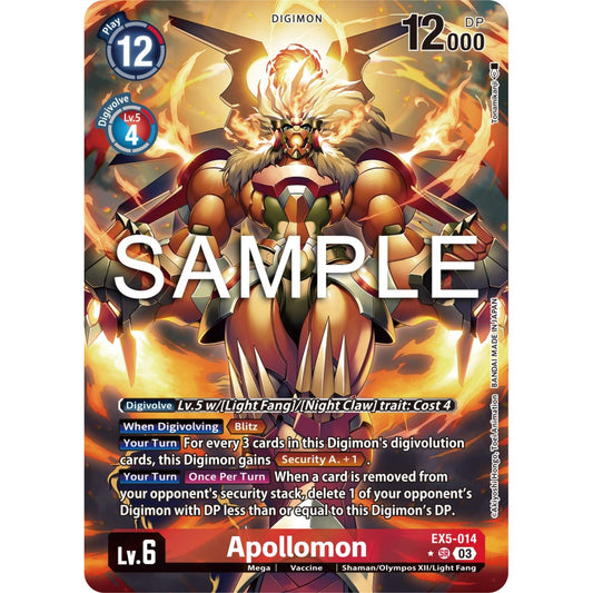 Image for Apollomon (Alternate Art) (EX5-014 SR) (EX05) - Digimon Card Game