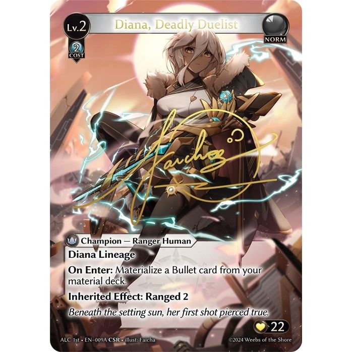 Image for Diana, Deadly Duelist (CSR) (009A) (ALC1E) (009A) (ALC) - Grand Archive TCG