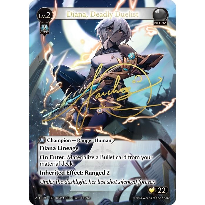 Image for Diana, Deadly Duelist (CSR) (009B) (ALC1E) (009B) (ALC) - Grand Archive TCG