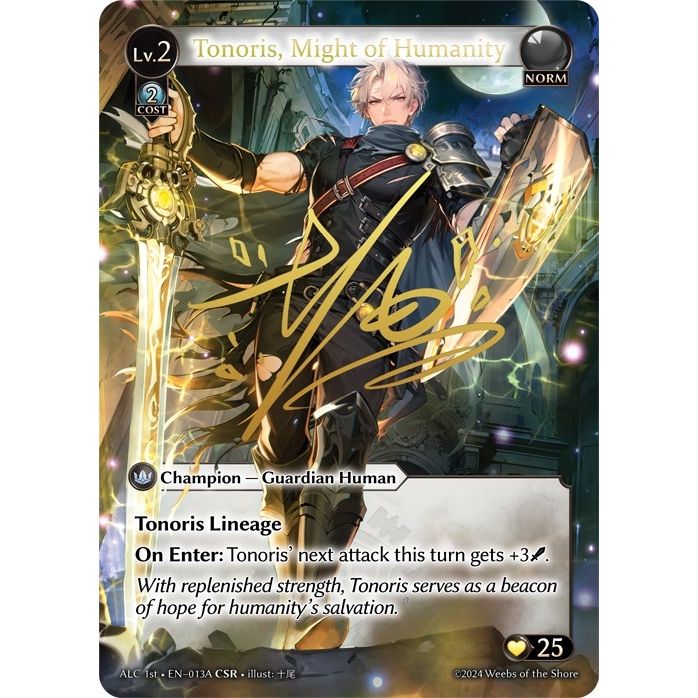 Image for Tonoris, Might of Humanity (CSR) (013A) (ALC1E) (013A) (ALC) - Grand Archive TCG