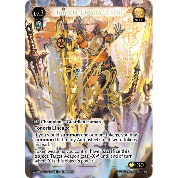 Image for Tonoris, Creation's Will (CSR) (ALC1E) (014) (ALC) - Grand Archive TCG