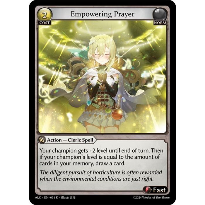 Image for Empowering Prayer (051) (ALC) - Grand Archive TCG
