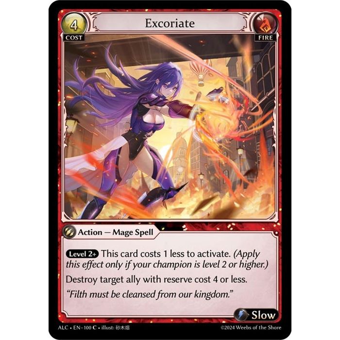 Image for Excoriate (100) (ALC) - Grand Archive TCG