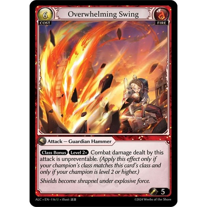 Image for Overwhelming Swing (116) (ALC) - Grand Archive TCG