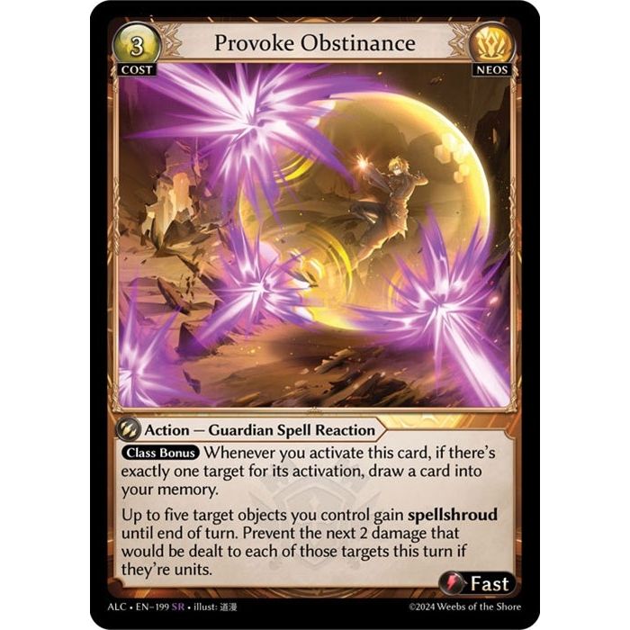 Image for Provoke Obstinance (199) (ALC) - Grand Archive TCG