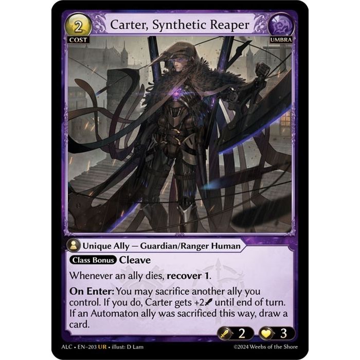 Image for Carter, Synthetic Reaper (203) (ALC) - Grand Archive TCG