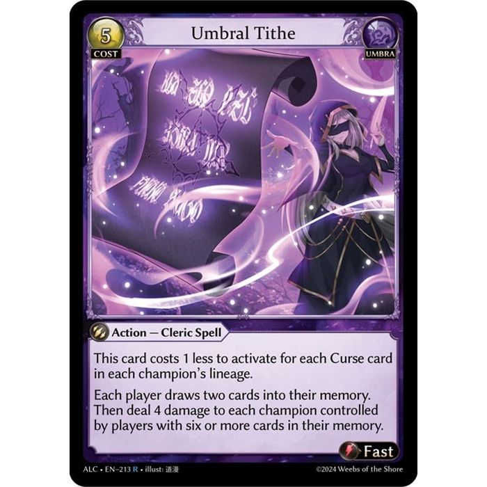 Image for Umbral Tithe (213) (ALC) - Grand Archive TCG