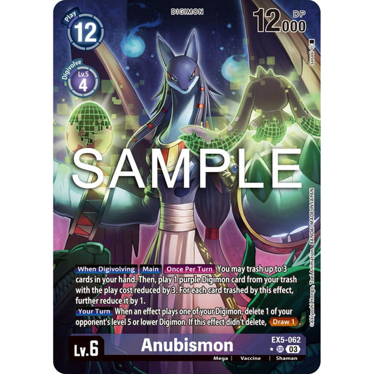 Image for Anubismon (Alternate Art) (EX5-062 SR) (EX05) - Digimon Card Game