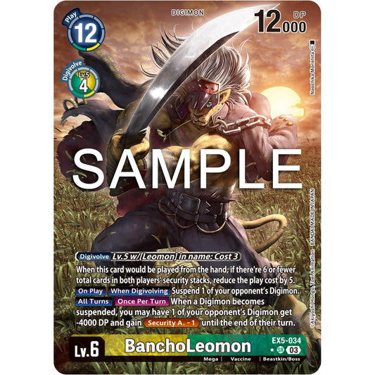 Image for BanchoLeomon (Alternate Art) (EX5-034 SR) (EX05) - Digimon Card Game