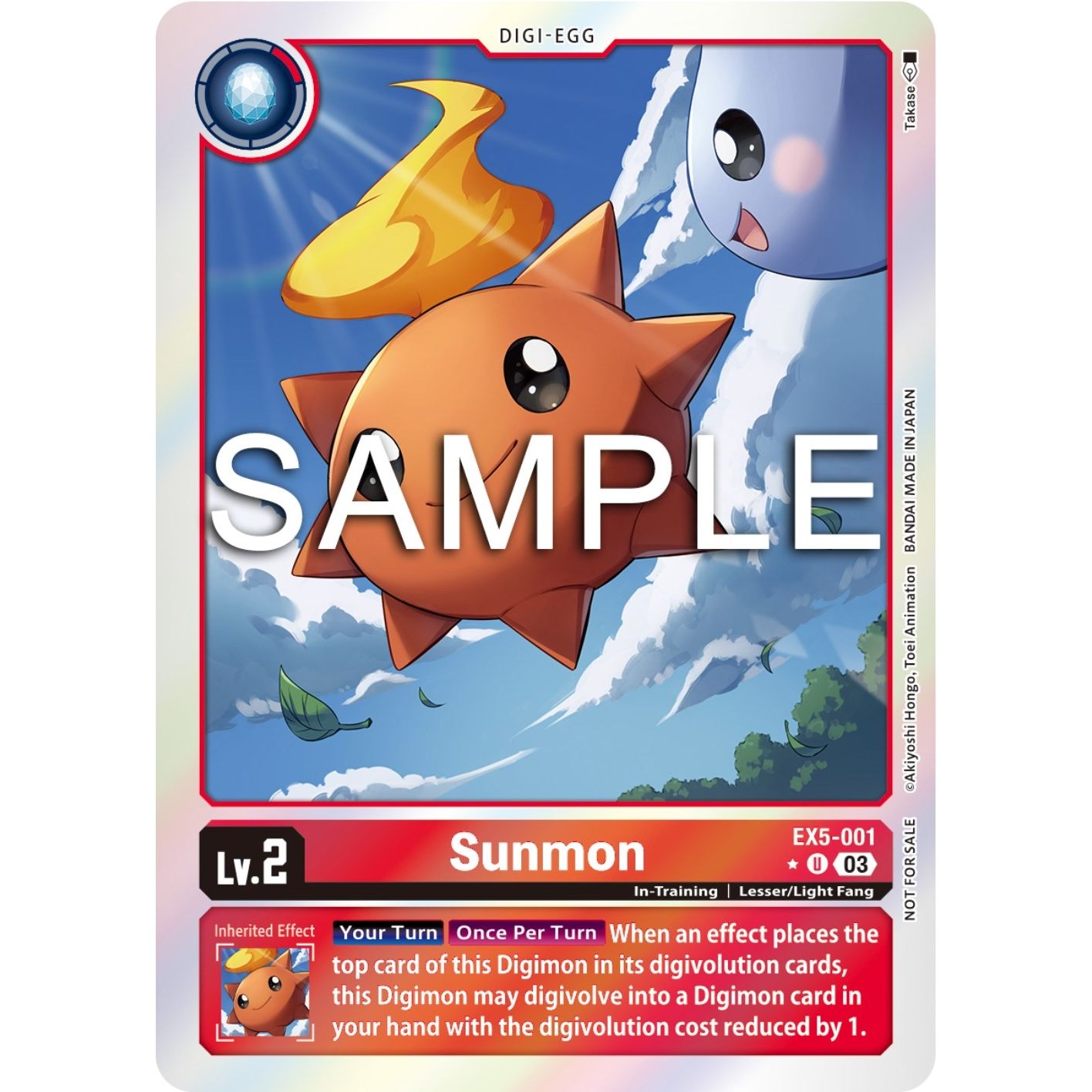 Image for Sunmon (Animal Colosseum Box Promotion Pack) (EX5-001 U) (EX05) - Digimon Card Game