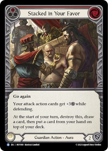 Image for Stacked in Your Favor (Red) (HVY068) (HVY) - Flesh and Blood TCG