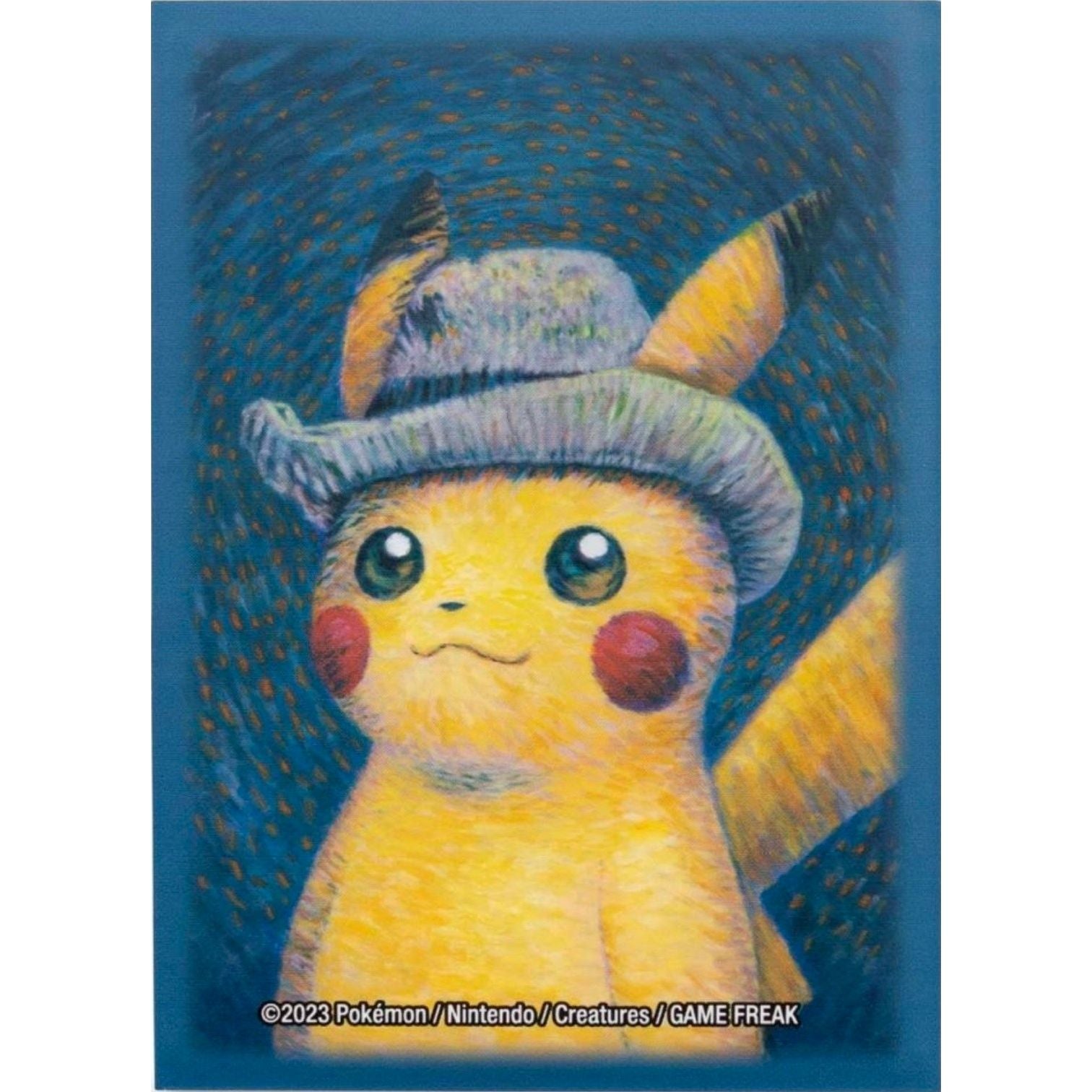 Image for Pokémon Center × Van Gogh Museum: Pikachu Inspired by Self-Portrait with Grey Felt Hat Card Sleeves (65 Sleeves) - Card Sleeves