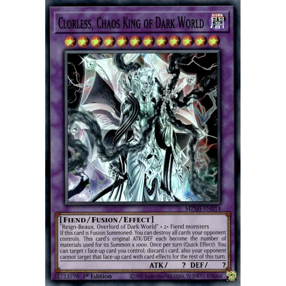 Image for Clorless, Chaos King of Dark World (MZMI-EN014) (MZMI) - YuGiOh