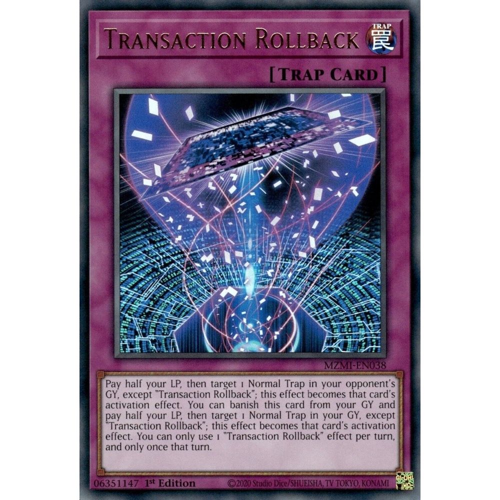 Image for Transaction Rollback (MZMI-EN038) (MZMI) - YuGiOh
