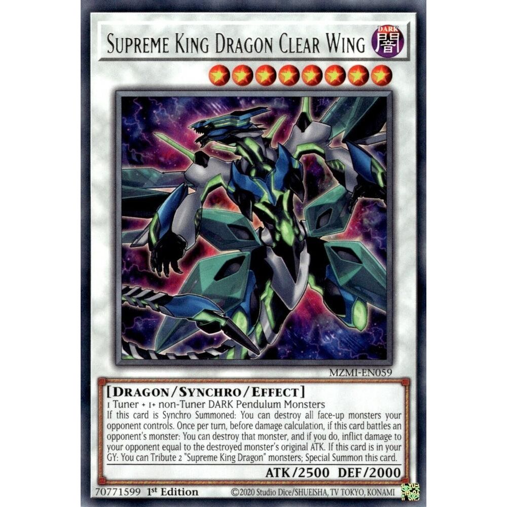 Image for Supreme King Dragon Clear Wing (MZMI-EN059) (MZMI) - YuGiOh