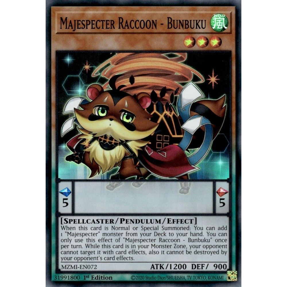 Image for Majespecter Raccoon - Bunbuku (MZMI-EN072) (MZMI) - YuGiOh