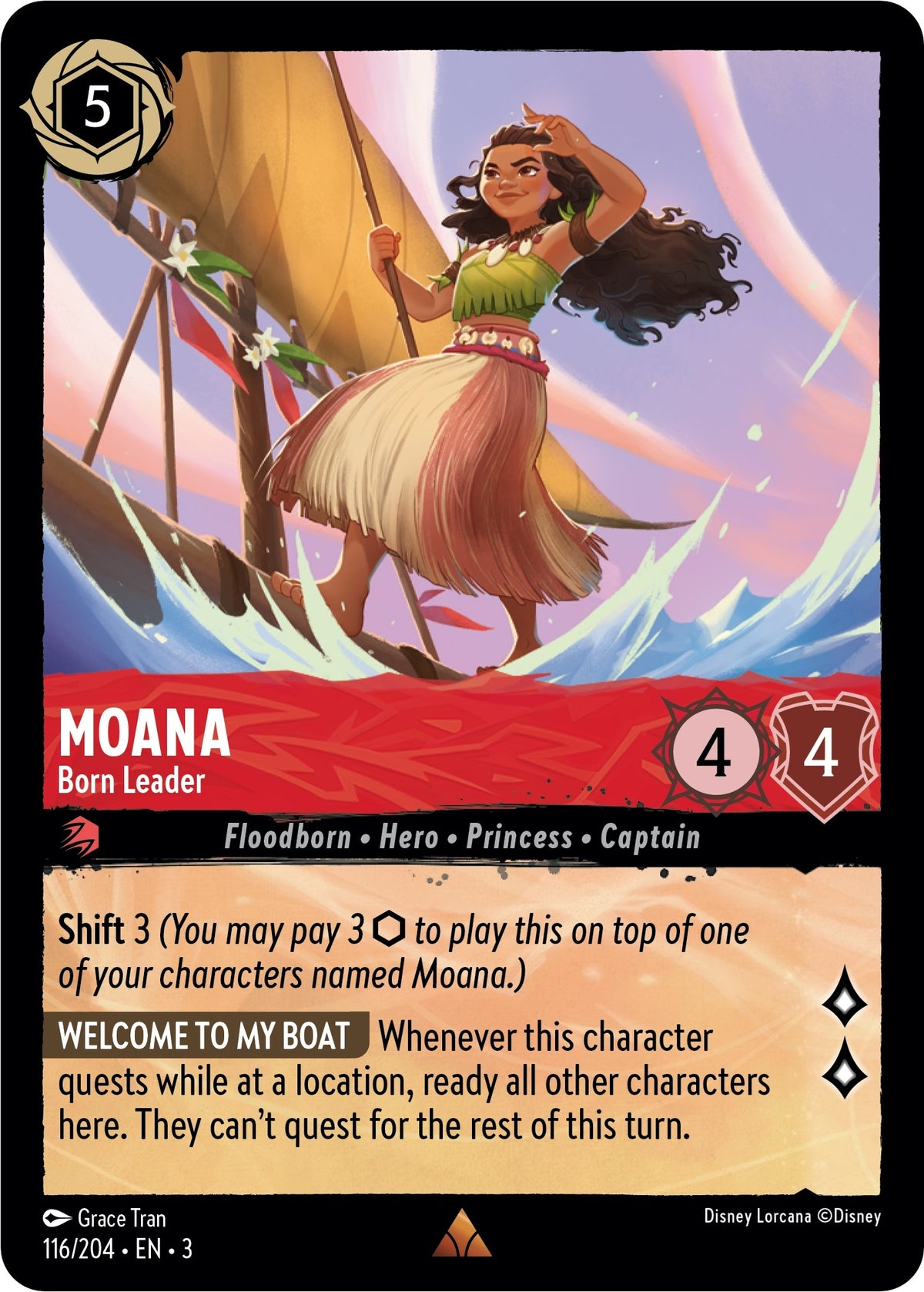 Image for Moana - Born Leader (116/204) (3) - Disney Lorcana