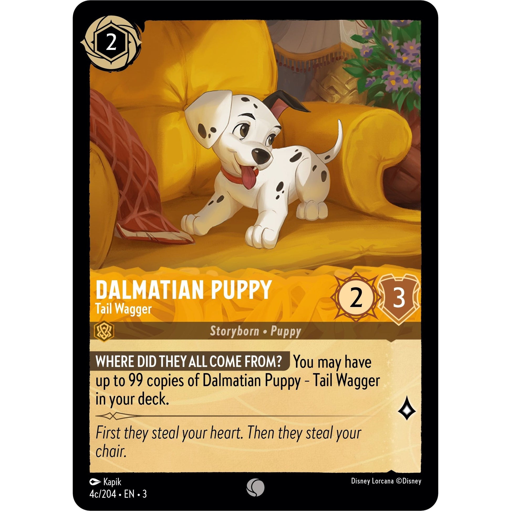 Image for Dalmatian Puppy - Tail Wagger (4c/204) (4c/204) (3) - Disney Lorcana