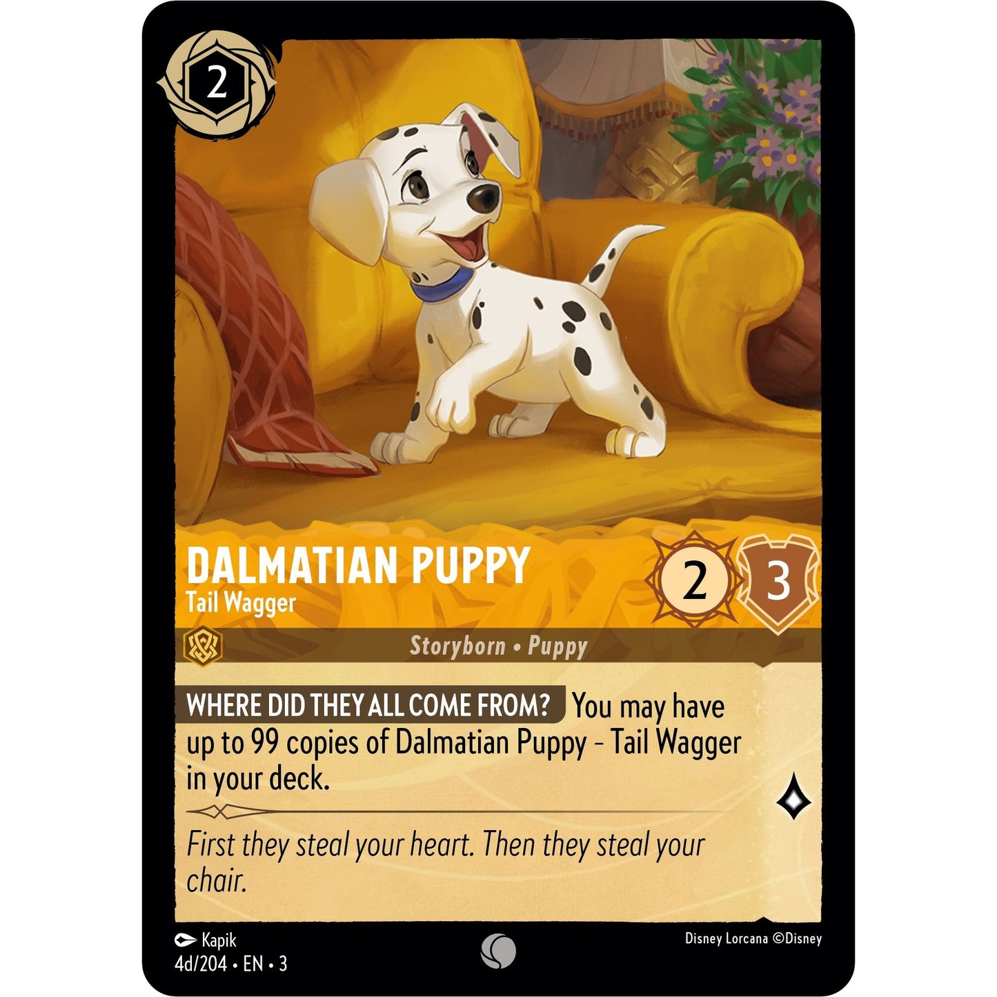 Image for Dalmatian Puppy - Tail Wagger (4d/204) (4d/204) (3) - Disney Lorcana