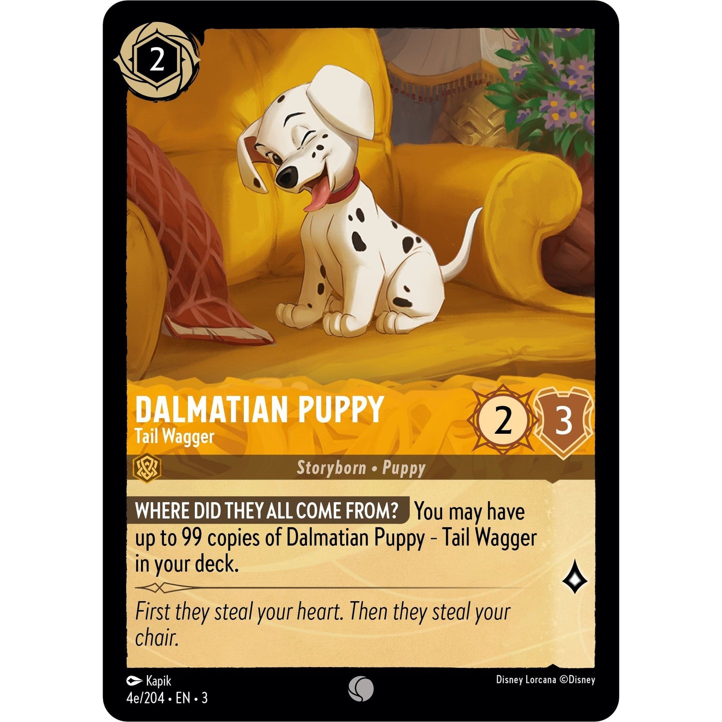 Image for Dalmatian Puppy - Tail Wagger (4e/204) (4e/204) (3) - Disney Lorcana